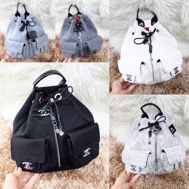 TAS RANSEL CHANEL BACKPACKER CANVAS 8816 VS N