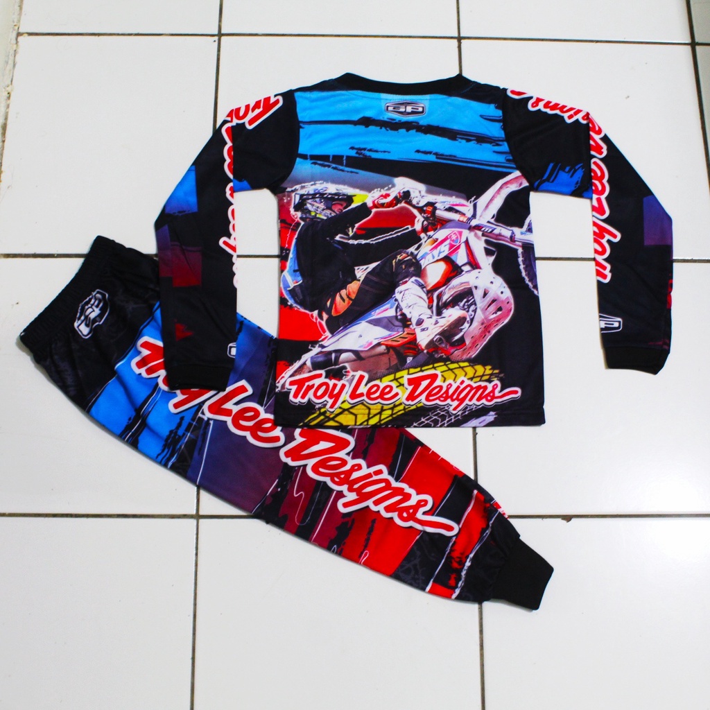 Setelan baju balap motor cross/baju seda anak/baju cross anak laki laki