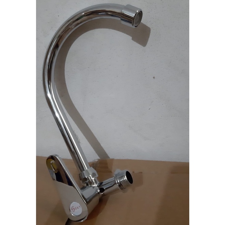 KRAN ANGSA TEMBOK NIKEL SKT / KRAN KERAN TEMBOK WASTAFEL BAK CUCI PIRING/ Kran Angsa Tembok Nikel Skt Engkol / Keran Cuci Piring Bagus TERMURAH