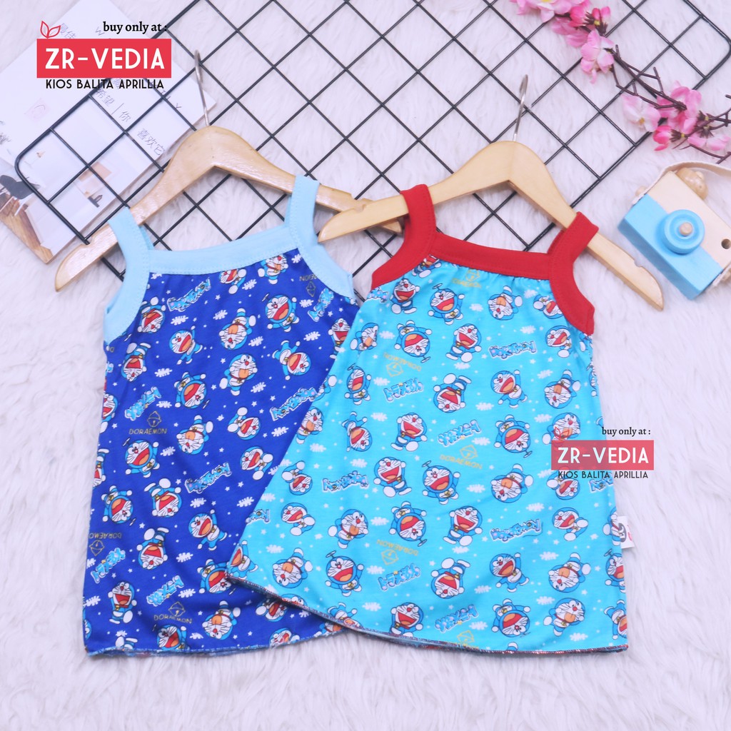 Tanktop Dress Uk Bayi - 2 Tahun / TERMURAH Atasan Harian Bahan Kaos Adem Daster Anak Perempuan Cewek