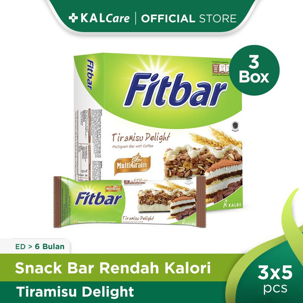 

{BISA COD} Bundling (3box) Fitbar Multigrain Tiramisu Delight 5X24gr BIG SALE [Kode 1|Kode 2|Kode