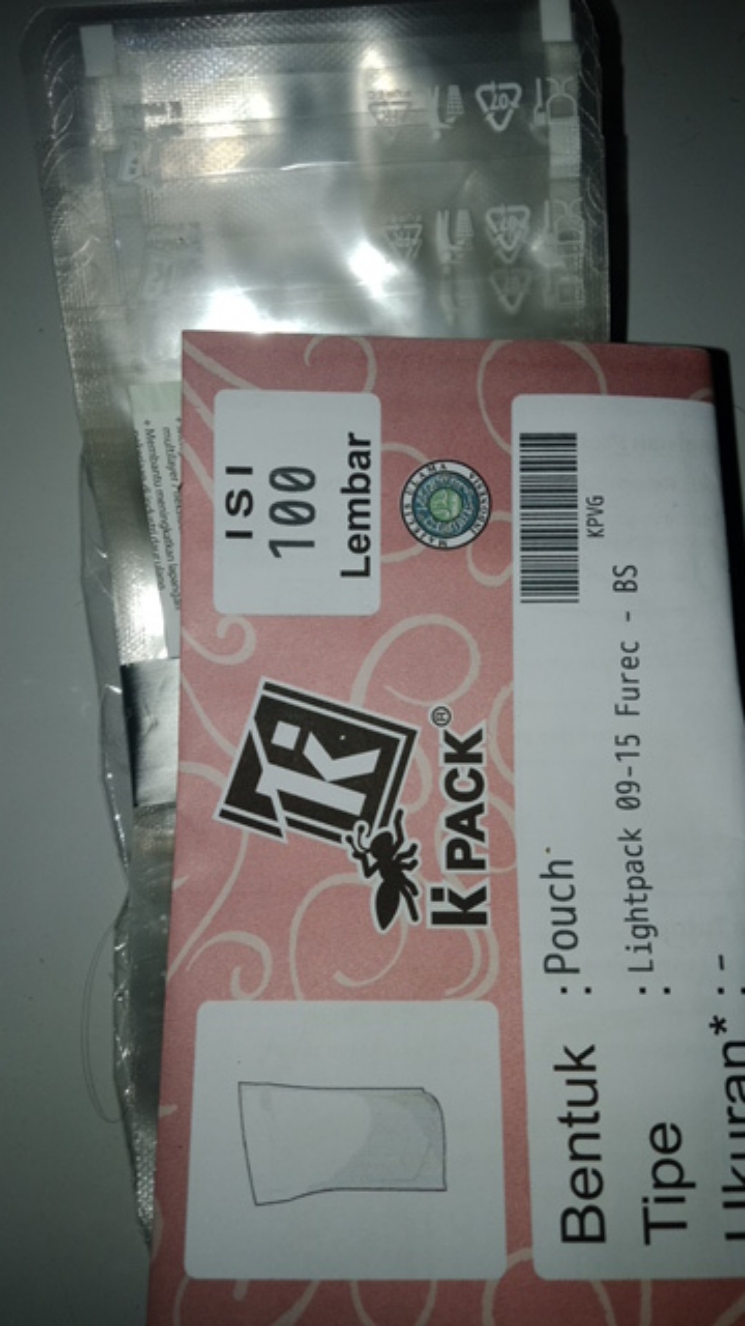 Standing Pouch Light Pack (full Transparan) 9x15cm 100gr Termurah