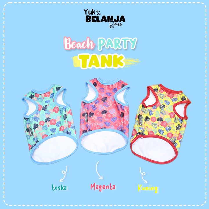 Baju Kucing Bahan Polyester Beach Party Tank Series Terlucu Baju Kucing anjing kelinci Lucu murah Size S-XL / Yuk Belanja Gaes!