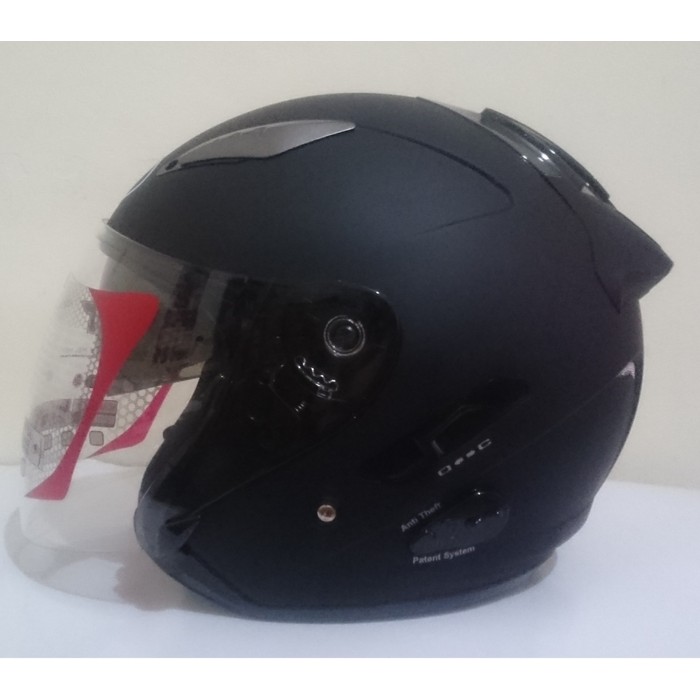HELM KYT GALAXY SLIDE SOLID BLACK DOFF