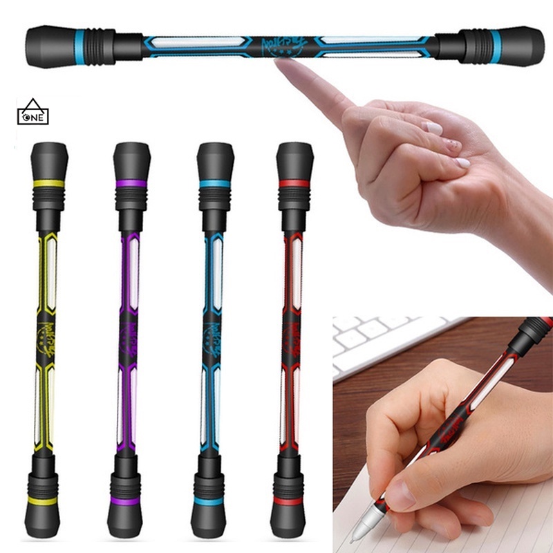 COD❤️Spinning Pen Balance Rotating Tabung Jarum Penuh Mengubah Pena Pulpen Putar Netral Alat Tulis Kantor Mainan Dekompresi-A.one