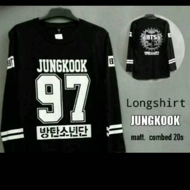 Kaos BTS ARMY JUNGKOOK LENGAN PANJANG SIZE S-XXL