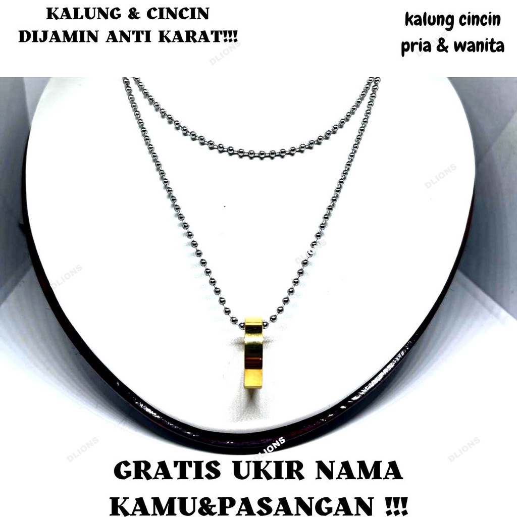 KALUNG LIONTIN CINCIN PRIA,KALUNG CINCIN PRIA,KALUNG CINCIN WANITA,GRATIS UKIR NAMA