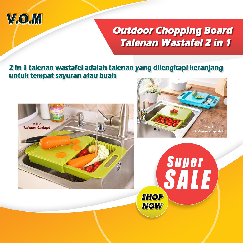 VOM Outdoor Chopping Board / Talenan Wastafel 2 in 1 - 0144