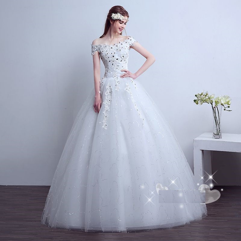 1711010 Putih Sabrina Gaun Pengantin Wedding Gown Wedding Dress