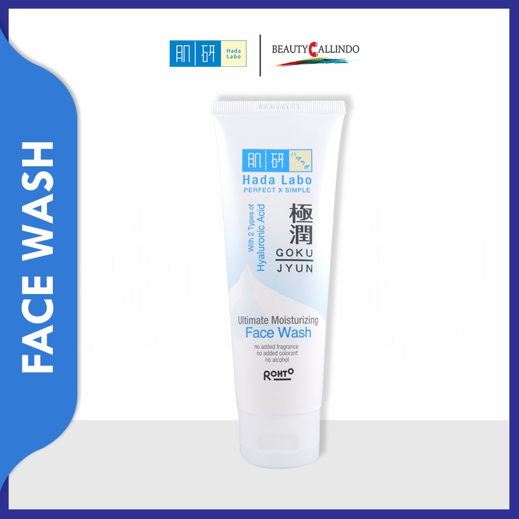 Hada Labo Gokujyun Ultimate Moisturizing Face Wash 50gram /100gram Pembersih Wajah