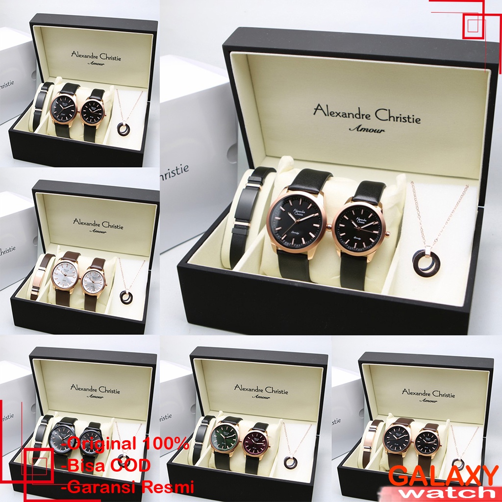 JAM AC COUPLE ALEXANDRE CHRISTIE COUPLE ORIGINAL GARANSI RESMI 1 TAHUN JAM TANGAN COUPLE ALEXANDER C