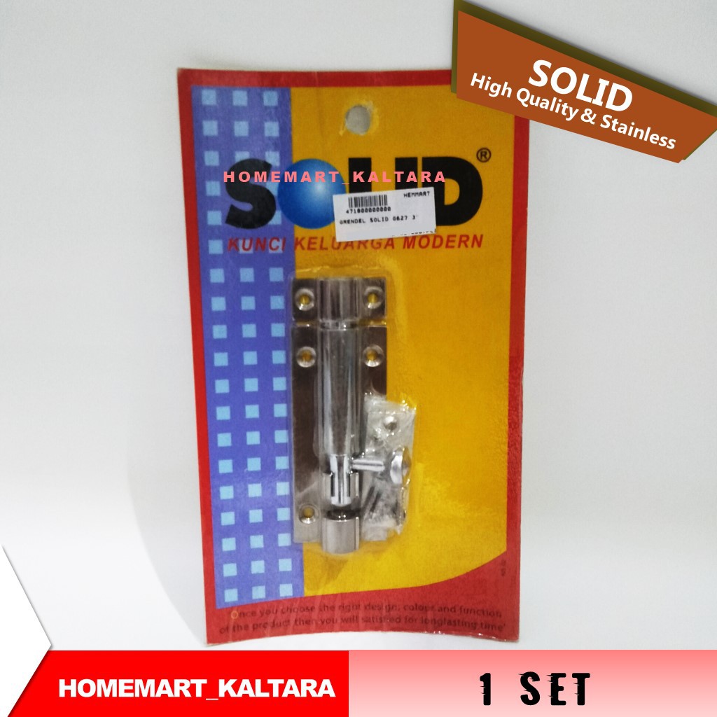 Grende Solid 3 Inch  Chrome Pintu / Jendela  | SOLID GRENDEL