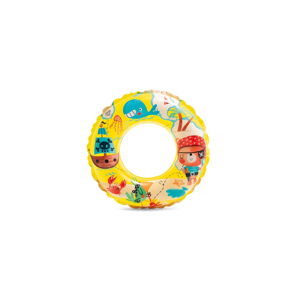 Bimbozone - Pelampung bulat Ban Renang Swim Ring - Intex 59242 Mermaid / Beach / Dino