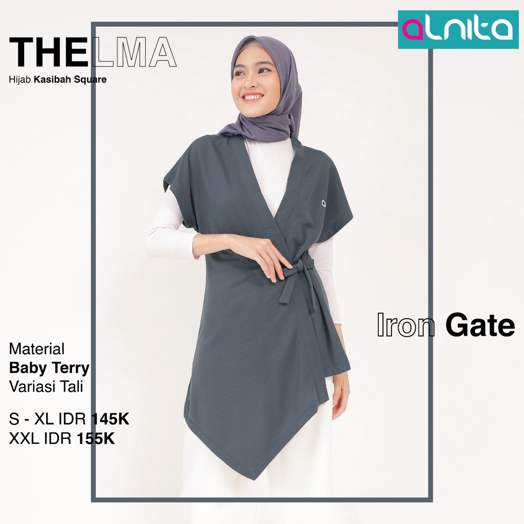 Thelma Outer Alnita Material Bahan Baby Terry OOTD Rompi Terbaru Masa Kini dan Terlaris