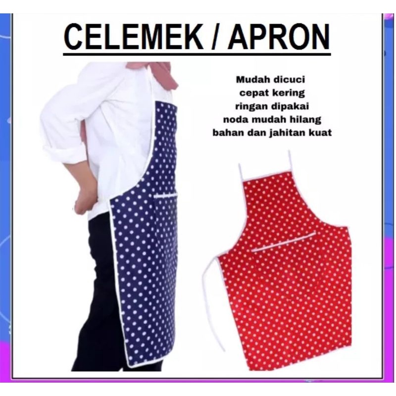 celemek kain polkadot / celmek / celemek masak
