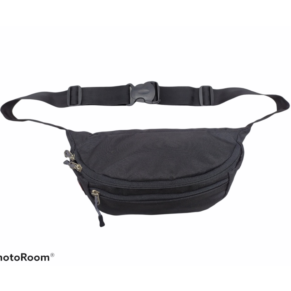 Waistbag Tas pinggang polos hitam Waterproof