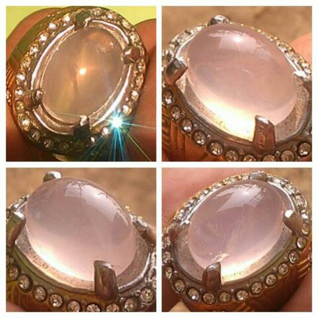 Batu Akik Kecubung Mawar Natural Star Rose Quartz Burma Asli Alam Bukan Sintetic