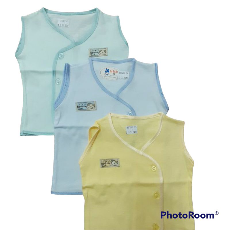 (3pcs)Baju Bayi Kensi Baby Mocha SNI/Little Boboho /Baju Bayi buntung Lembut-3