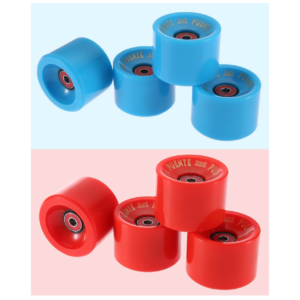 4pcs Roda Skateboard Bahan pu Ukuran 70x51mm Untuk Outdoor