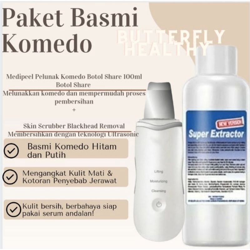 PAKET BASMI KOMEDO PELUNAK KOMEDO 100ML DAN SCRUBBER