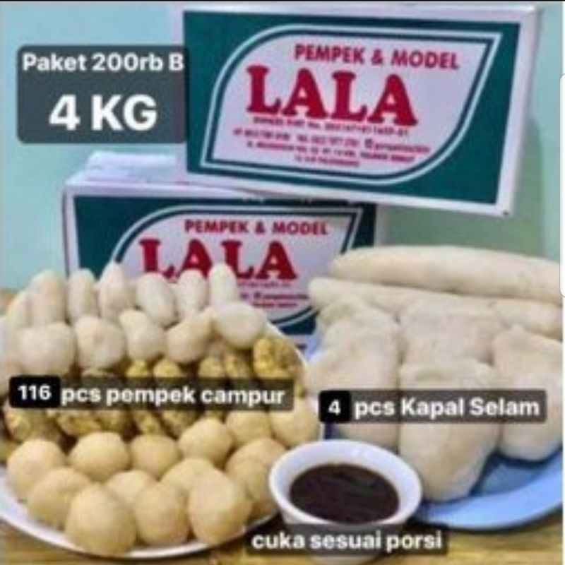 

Pempek Lala Paket 200rb B Packing Vakum Frozen 4 kg