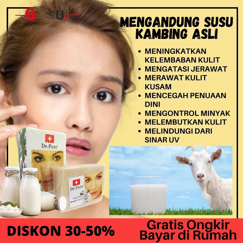 DR PURE GOAT MILK BEAUTY BRIGHTENING SOAP - SABUN GOAT MILK DR PURE