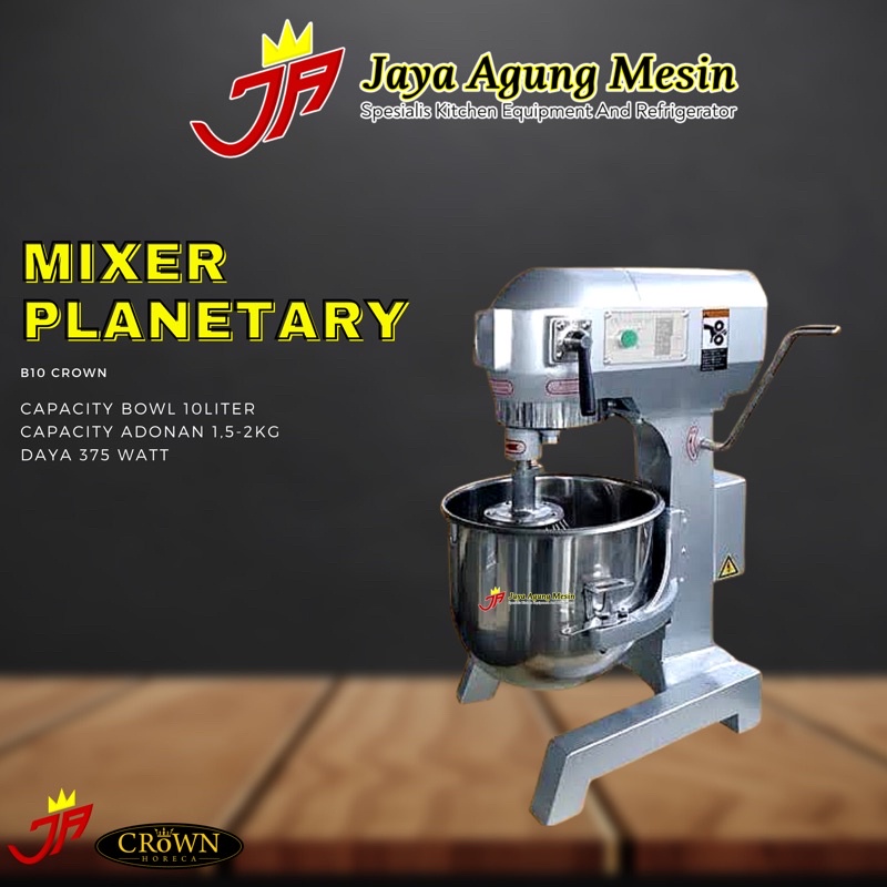 Jual Planetary Mixer Crown B10/Planetary Mixer B10 - CROWN HORECA/Mixer ...