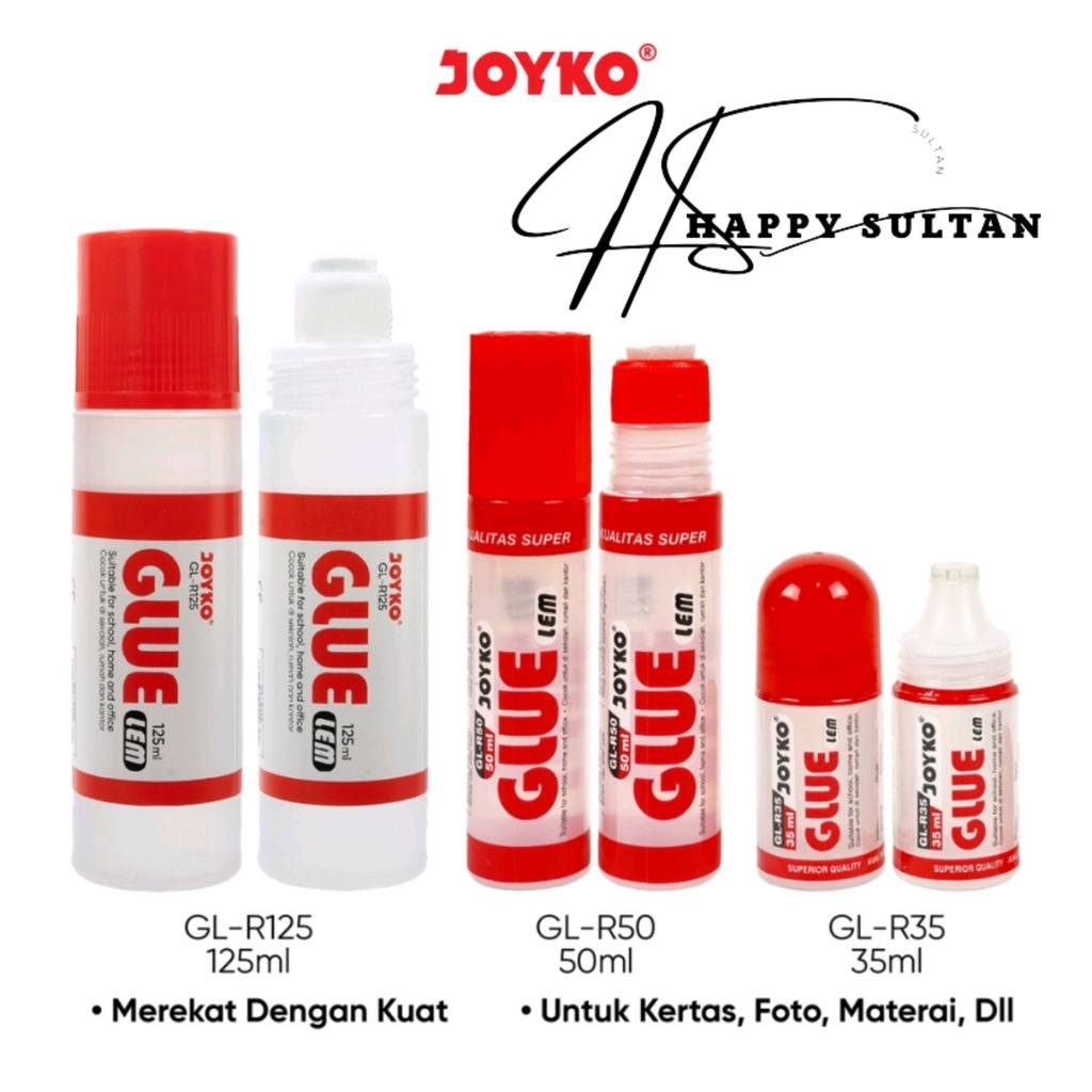 

JOYKO Liquid Glue Lem Kertas Cair Joyko GL-R35 R50 R125 Lem CairSangat Lengket