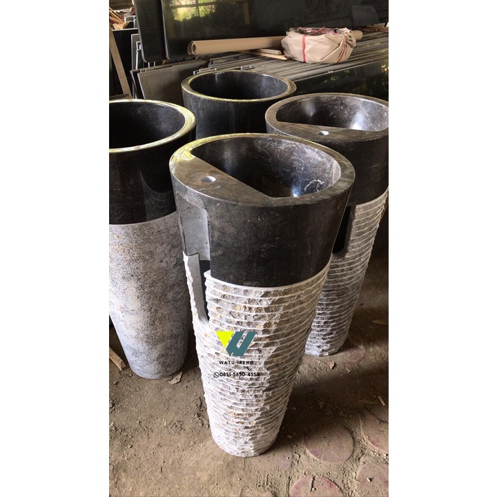 WASTAFEL PEDESTAL marmer BRICK PLUS KRAN wastafel tower marmer