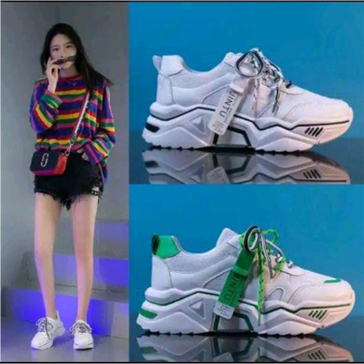 KKC - SEPATU SNEAKERS WANITA KOREA JINTU 2021