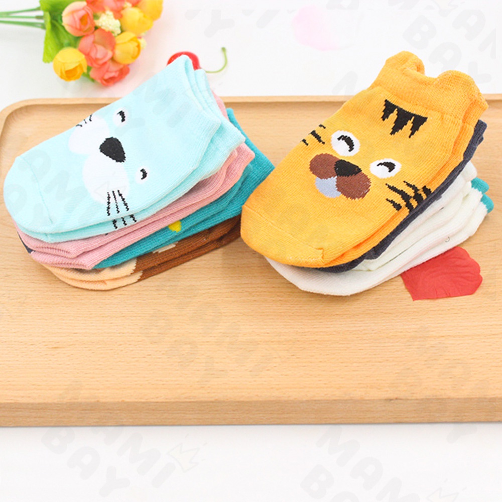 OKEYI Kaos kaki bayi bahan katun baby socks anti slip 3D cute animal