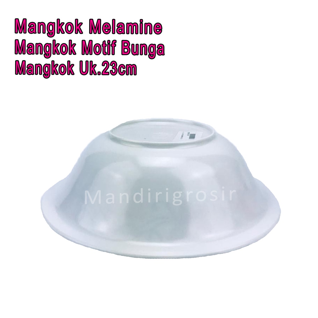 Mangkok Hugi *Mangkok Melamine * Mangkok Motif Bunga * Uk.23cm