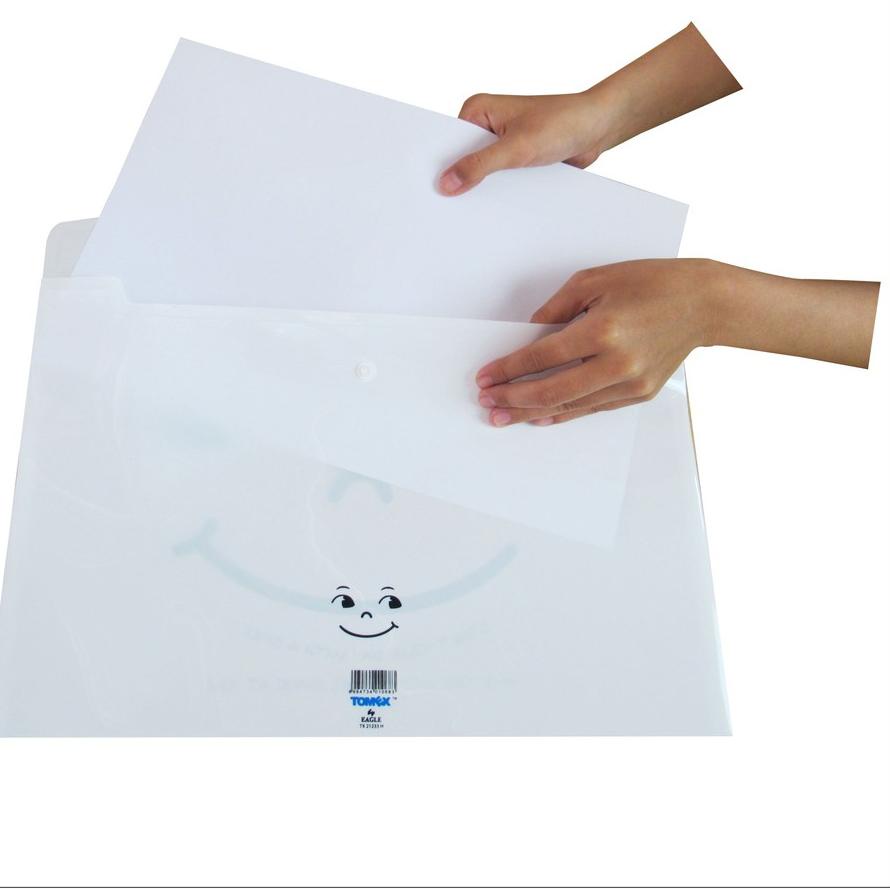 

(Terbaik) TOMEX Map Plastik Kancing Motif Opaque Folio (F4) / Smart Pocket / Map Dokumen