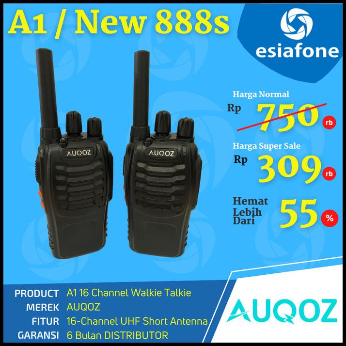 Auqoz A1 Walkie Talkie - Radio Ht Uhf New 888S By Pofung