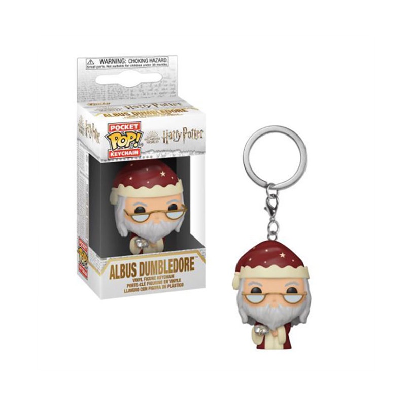 Anime Funko POP Harry Potter Gantungan Kunci PVC Dumbledore Hedwig Fawkes Boneka Minifigures Collection Key Ring