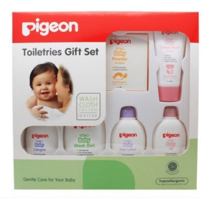 Pigeon Toiletries Gift Set / Paket Perlengkapan Mandi Bayi Cocok Untuk Kado Paraben Free