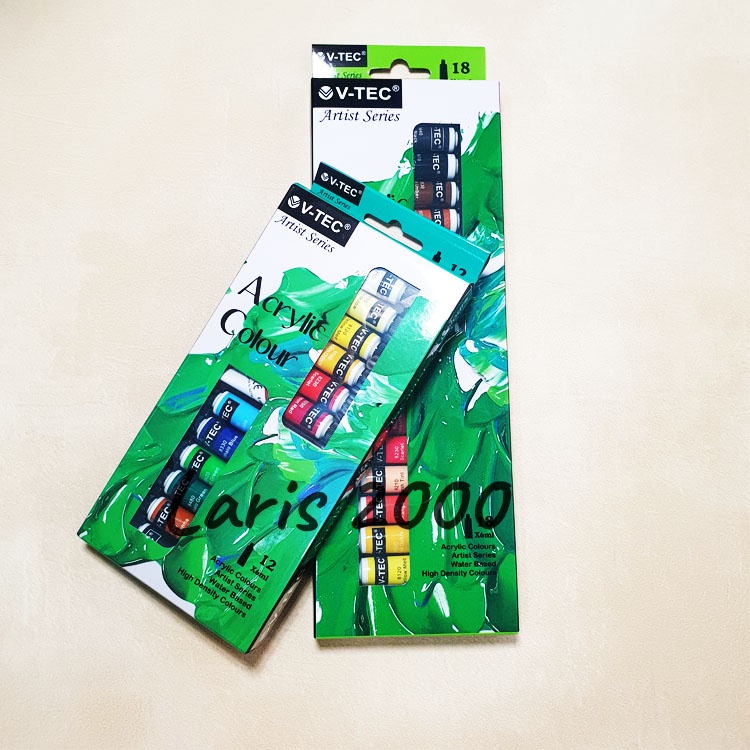 

Cat Akrilik Set 12 / 18 Warna Acrylic Paint V-tec