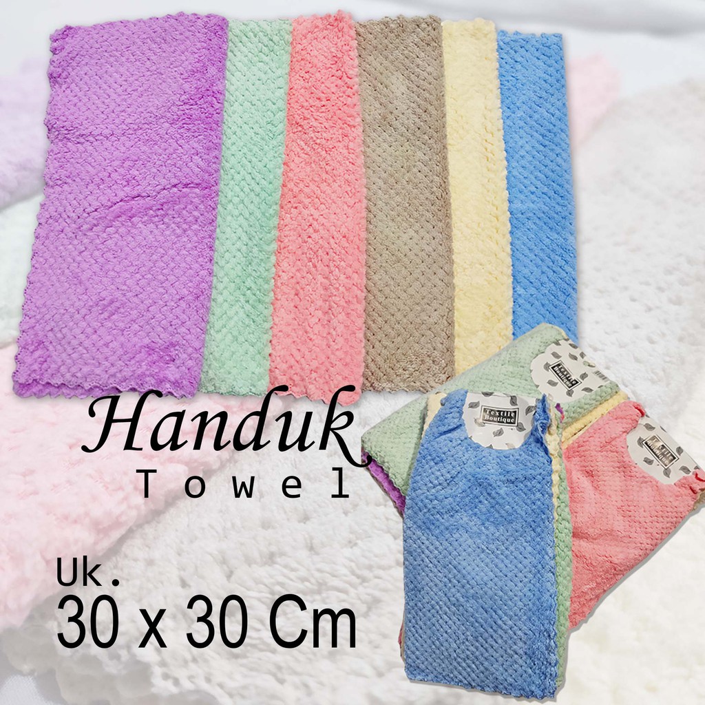 Handuk Kecil Towel Handuk Saputangan Ukuran 30cm x 30cm