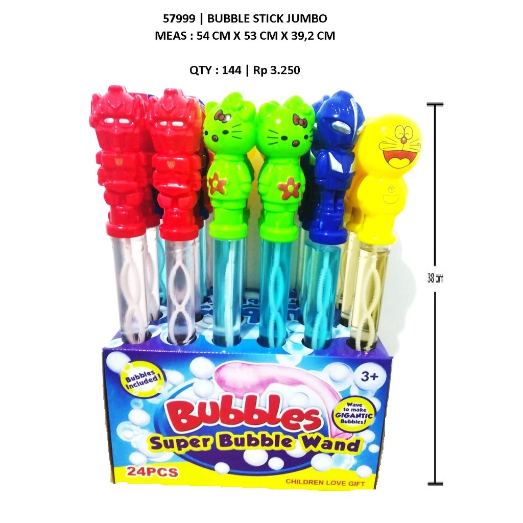 B59999 Mainan Bubble Sabun STICK KARAKTER Gelembung Tiup Balon