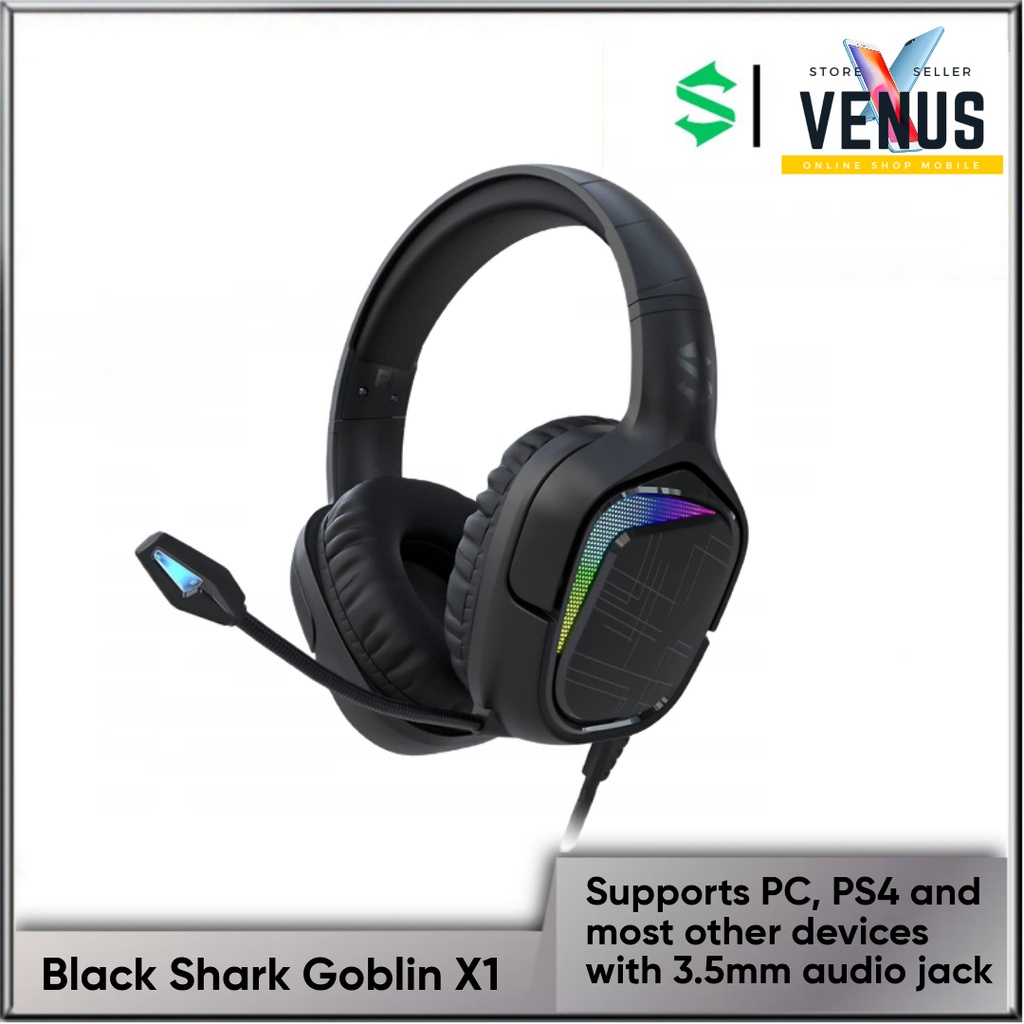 Black Shark Goblin X1 Gaming Headset with Ultra-Clear Bendable Mic