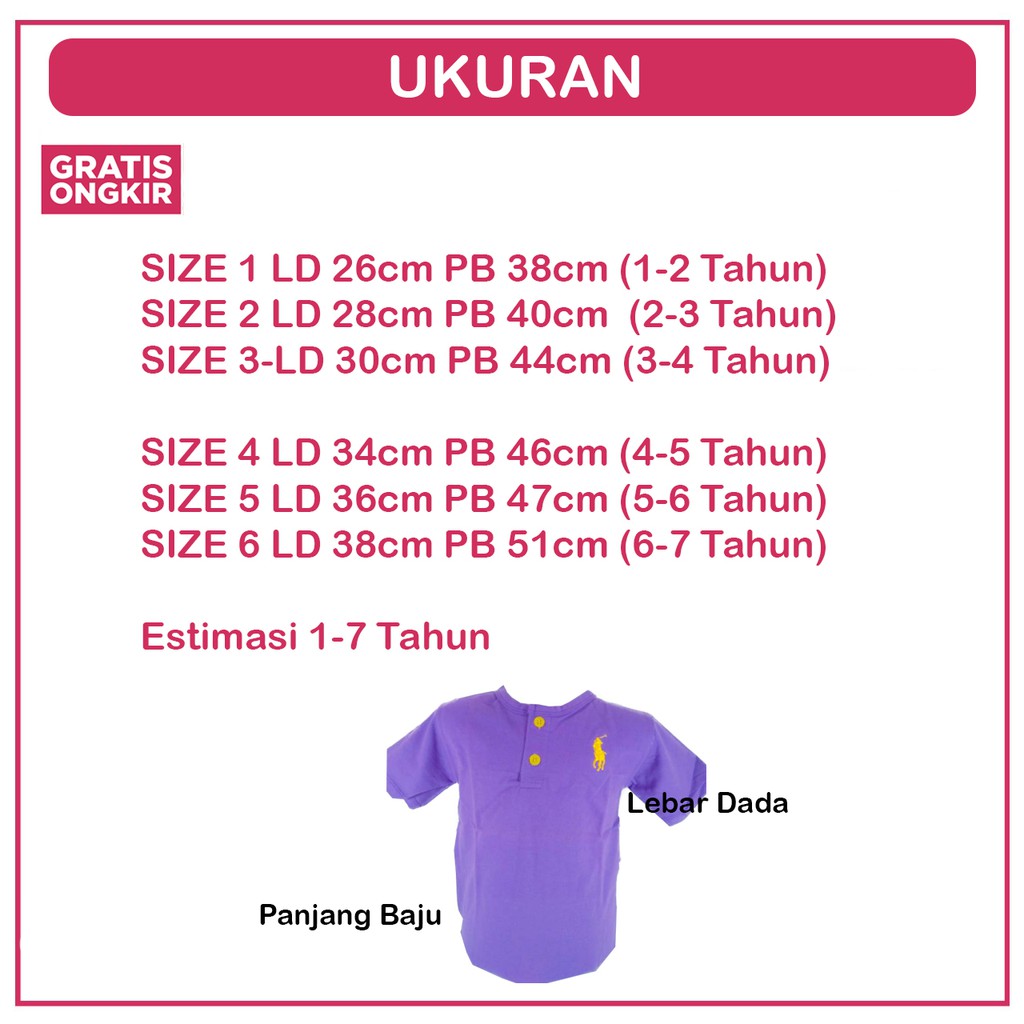 KAOS POLO KANCING ANAK 1-7 THN / KAOS POLO ANAK LAKI LAKI / KAOS ANAK LAKI LAKI / BAJU KANCING ANAK