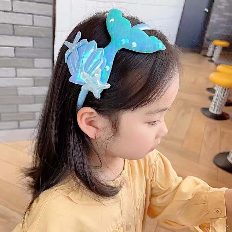 F39 Bando Anak Korea Mermaid Jepitan Pita Aksesoris Rambut Anak Korea Lucu Terbaru