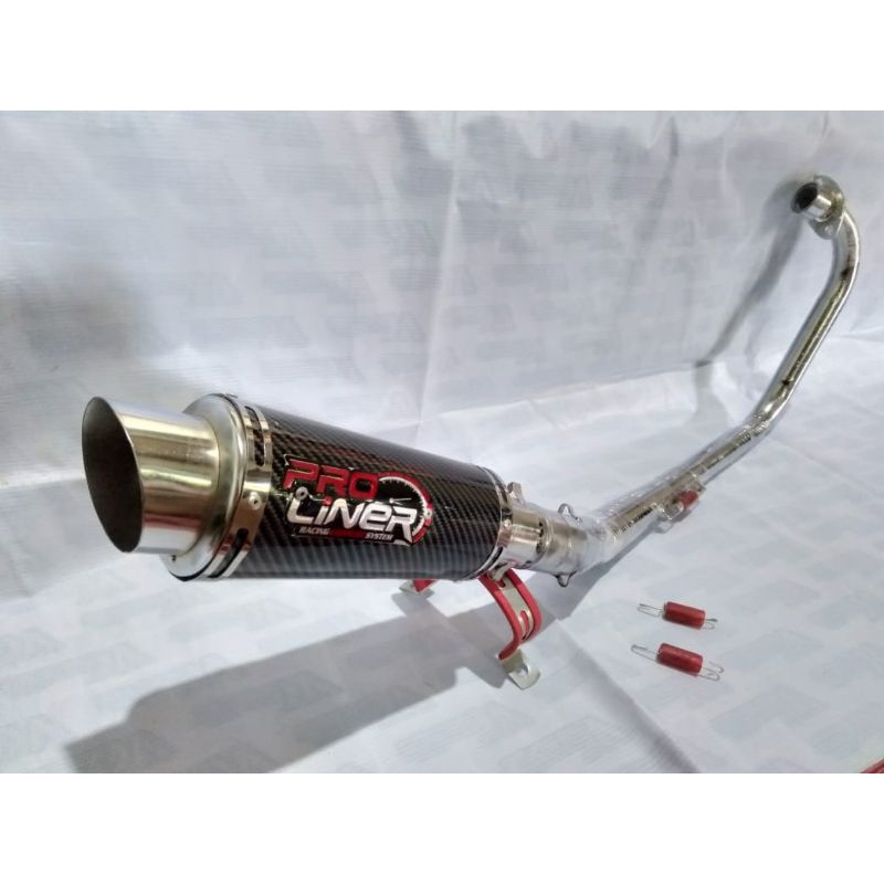 Knalpot original racing NGEBASSS PROLINER MOTOR VAIRING(CBR150R,R15,Dll)