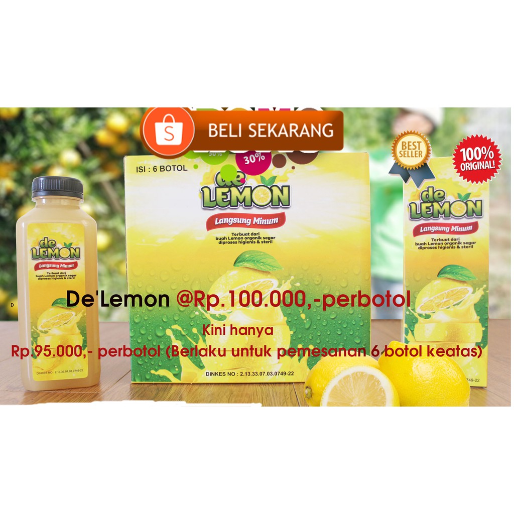 Minuman Pereda Sariawan, Panas Dalam, Bau Mulut dan Nyeri Tenggorokan | DeLemon Sari Lemon ASLI