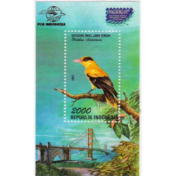 

Perangko Indonesia 1997 Kepodang Emas Jawa Tengah Souvenir Sheet MNH