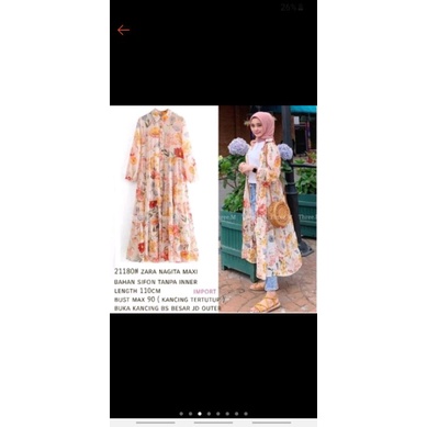 Dress Bangkok bunga cream