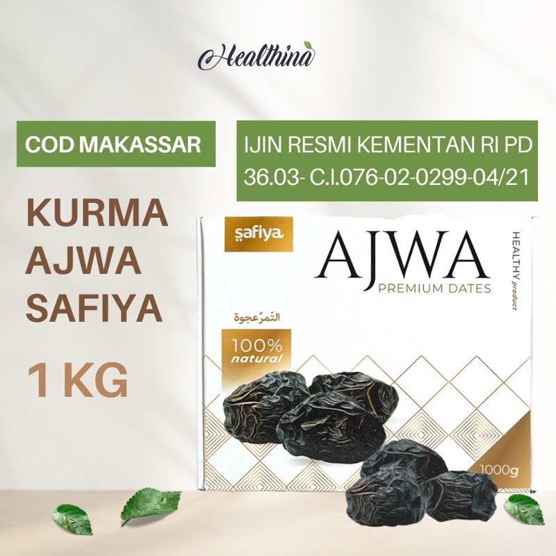 

COD Makassar Kurma Ajwa 1 Kg | Kurma Nabi Premium Original Safiya
