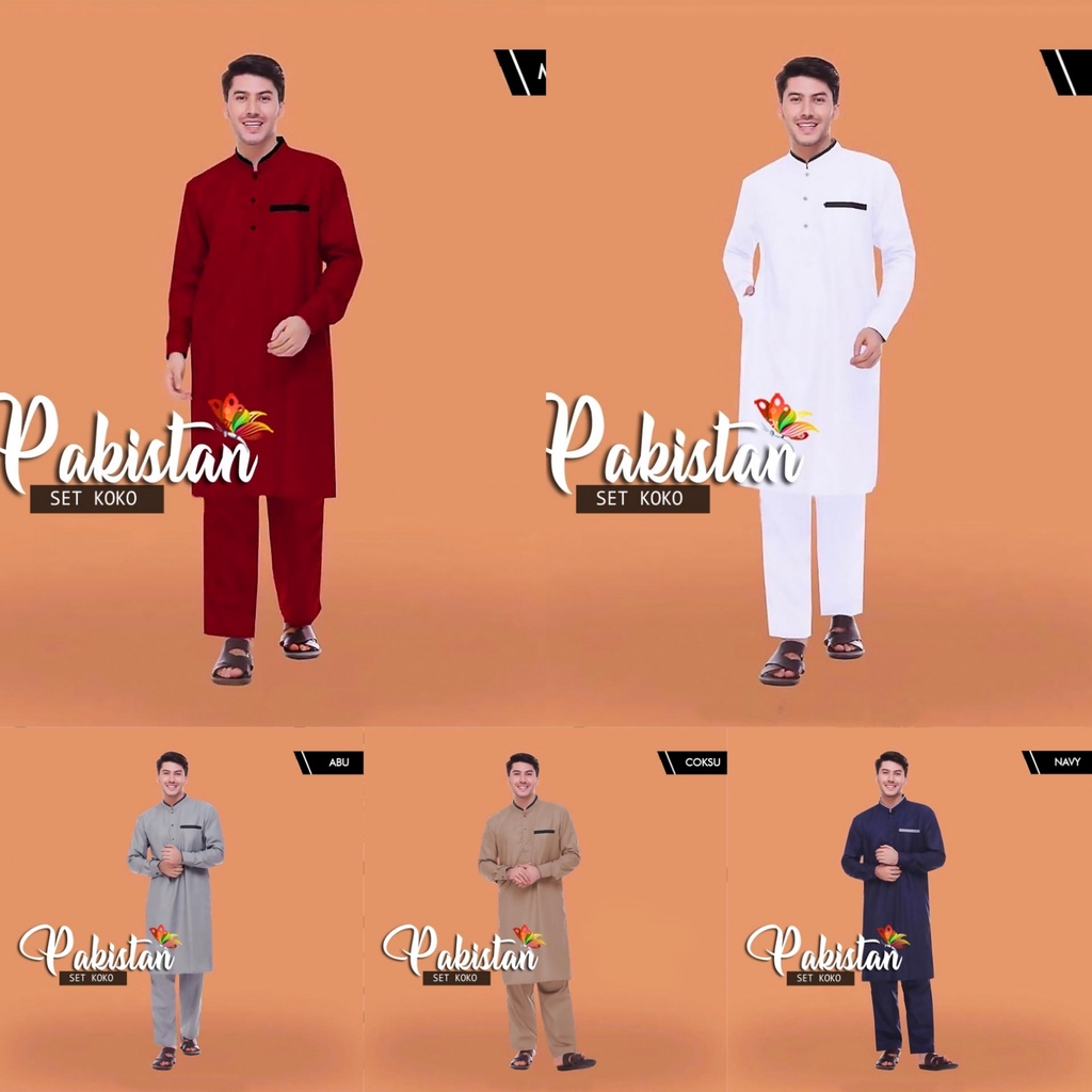 JCO (COD) SET KOKO PAKISTAN JUBAH/JOBAH SETELAN ATASAN CELANA MUSLIM COWOK