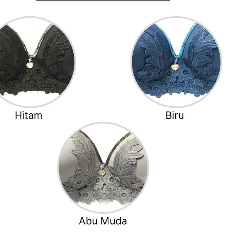 ☇ BH BRA Piaoli Cup Besar | BH Wanita Kait 3 | Lembut | jumbo | big size | model renda depan | impor