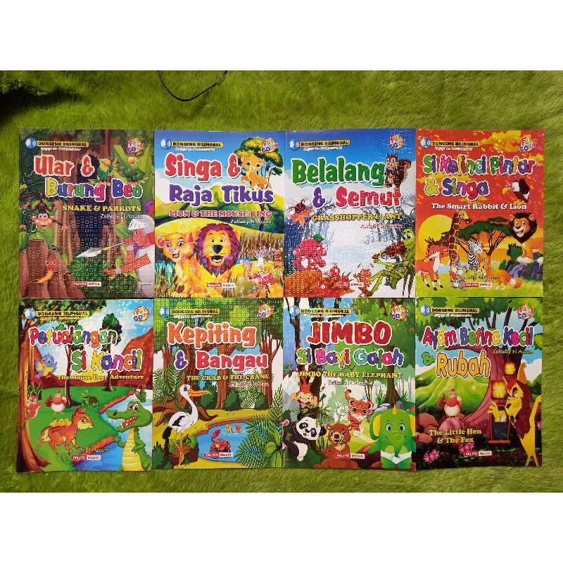 ORIGINAL BUKU DONGENG BINATANG BINGILUAL ULAR DAN BURUNG BEO, SINGA DAN RAJA TIKUS, BELALANG DAN SEM